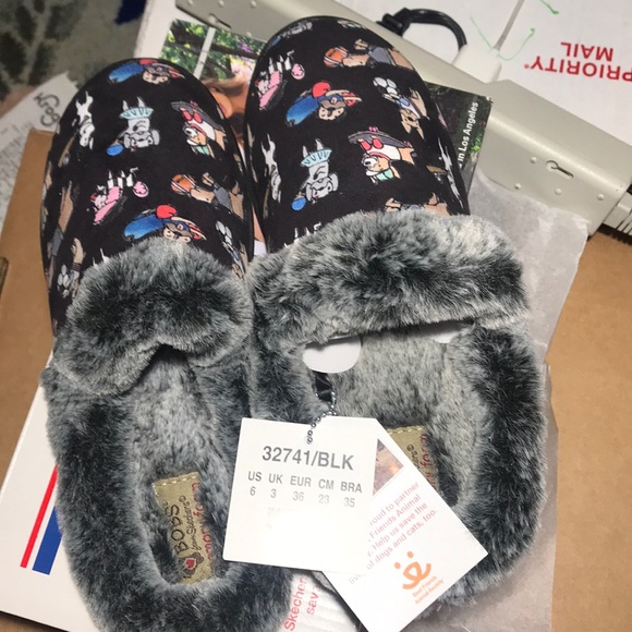 Skechers Bobs Beach Bonfire Snuggle Up SLIPPERS 6M - Picture 3 of 12